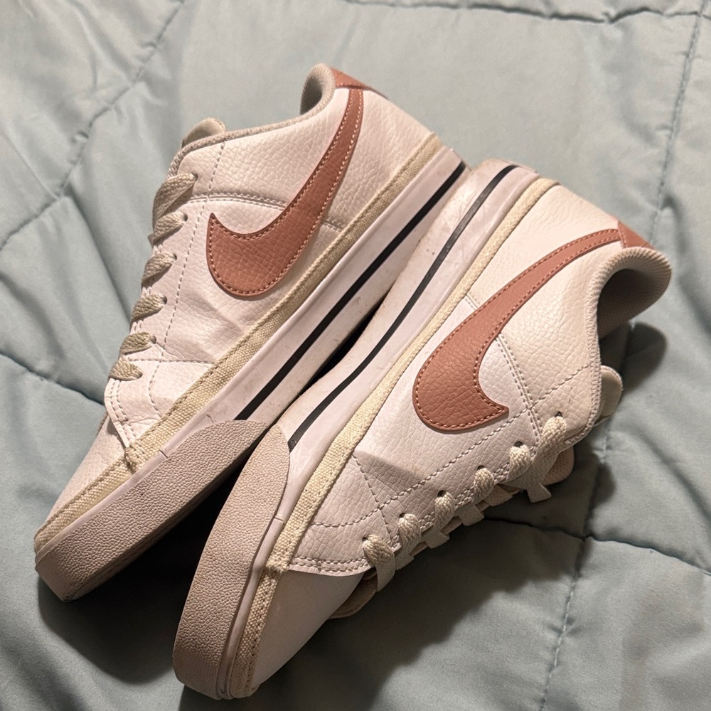Nike Women's Blush and White Sneakers